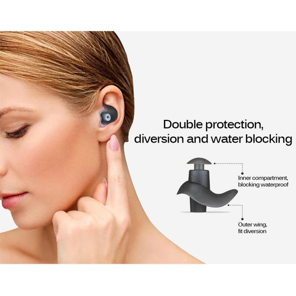 

pair soft ear plugs environmental silicone waterproof dust-proof earplugs diving water sports swimming accessories 2021 pool &