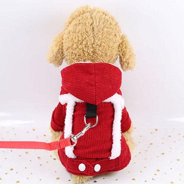 

dog apparel corduroy + cotton lining extra warm hoodies in winter small jacket casual puppy coats hooded kitten cat outwear