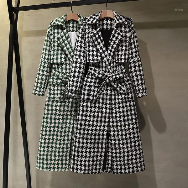 

women's wool & blends [real shooting of the whole store]qianniao plaid coat for women in winter 2021, Black
