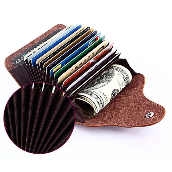 

card holders business holder wallet bank case id women cardholder porte carte pu casual pillow 7cm, Brown;gray