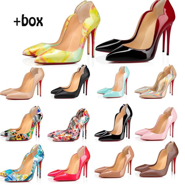 

designer redbottoms high heels luxury women chick dress shoes so kate womens leather point toe sandals, Black