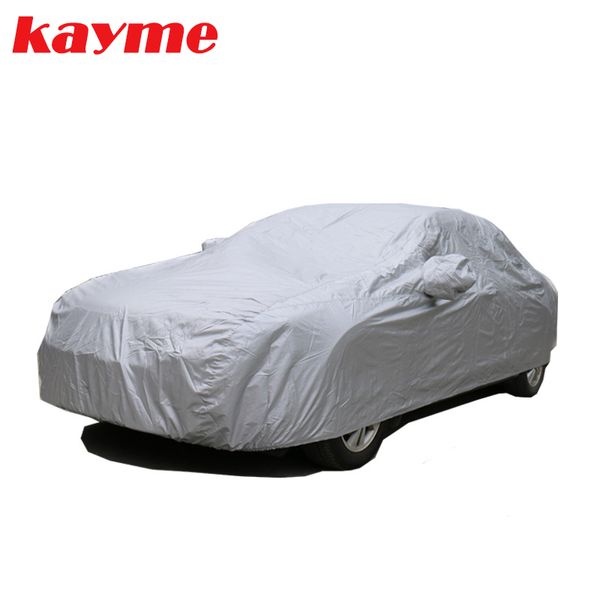 Capas de carro completas à prova de poeira Kayme 170t Poliéster Universal Indoor Outdoor Suv UV Snow Protection Protection Cover para VW