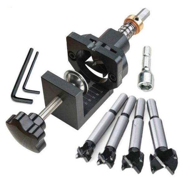 

professional hand tool sets 15-35mm hinge hole drill guide locator wood drilling dowel jig woodworking opener for door cabinet accessories t