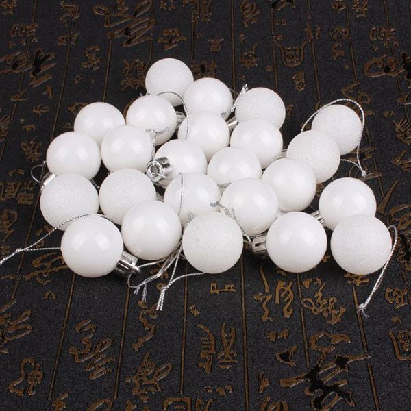 

party decoration 24pcs 30mm mini christmas balls baubles plastic tree hanging decorations for hee889