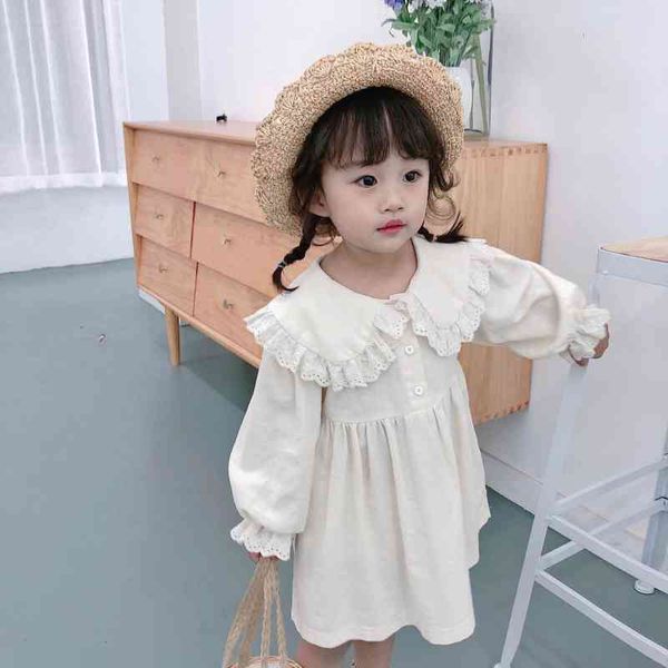 

baby clothing children girl dress child long sleeve korean one-piece dress kids muslin clothes fashion girls casual dresses, Red;yellow