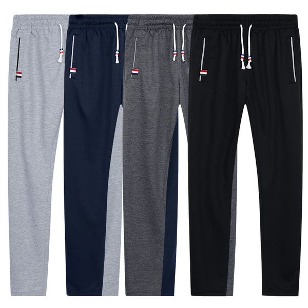 Qnpqyx sweatpants plus size homens corredores rastrear calças elásticas cintura esporte calças casuais baggy fitness ginásio vestuário preto cinza