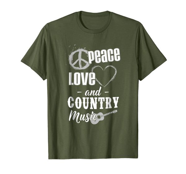 

peace love and country music concert t-shirt, White;black
