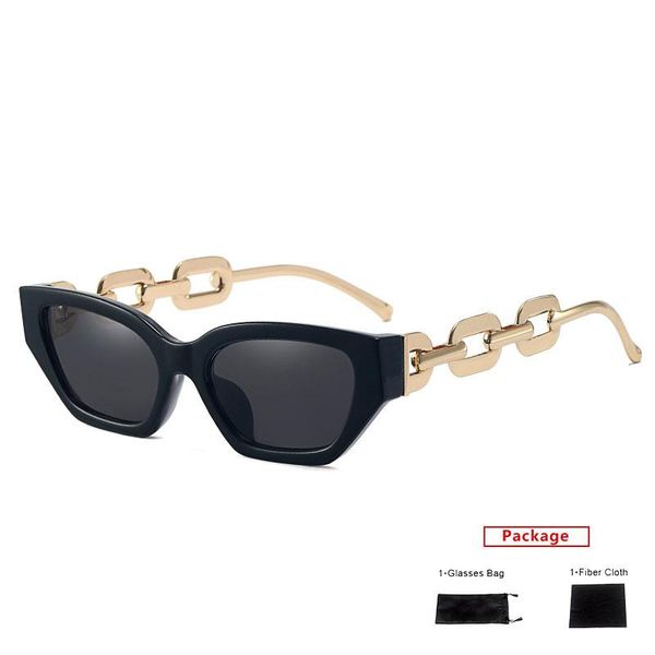 

outdoor eyewear mimiyou alloy chain cat eye sunglasses women modern grade retro men fashion glasses brand uv400 eyeglasses shades