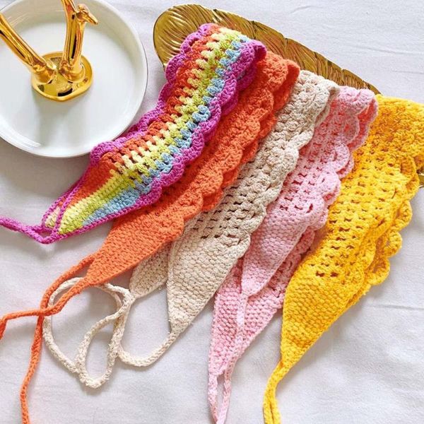 

hair accessories girls solid knitting woolen warm headbands holder elastic hairbands turban headwraps fashion, Slivery;white