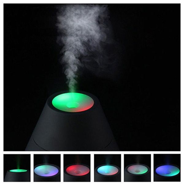 

fragrance lamps usb ultrasonic 7 color change night light machine air purifier for home 160ml creative mini volcano humidifier