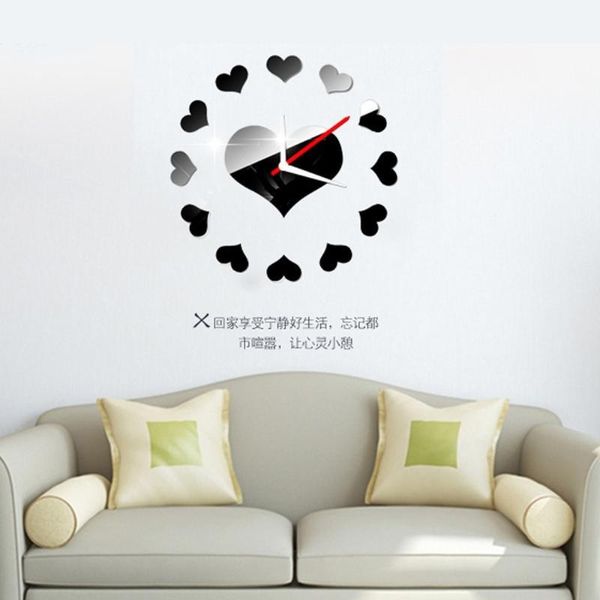 

northern european creative bedroom decoration living room fashion modern simple wall clock mirror clocks