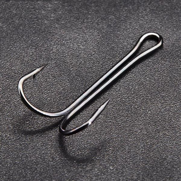 

fishing hooks long shank double hook tying duple for jig bass fish tackle soft lure