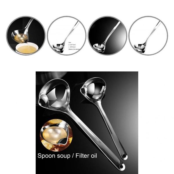 

spoons lightweight useful fat water separator spoon stainless steel stirring long handle for kitchen