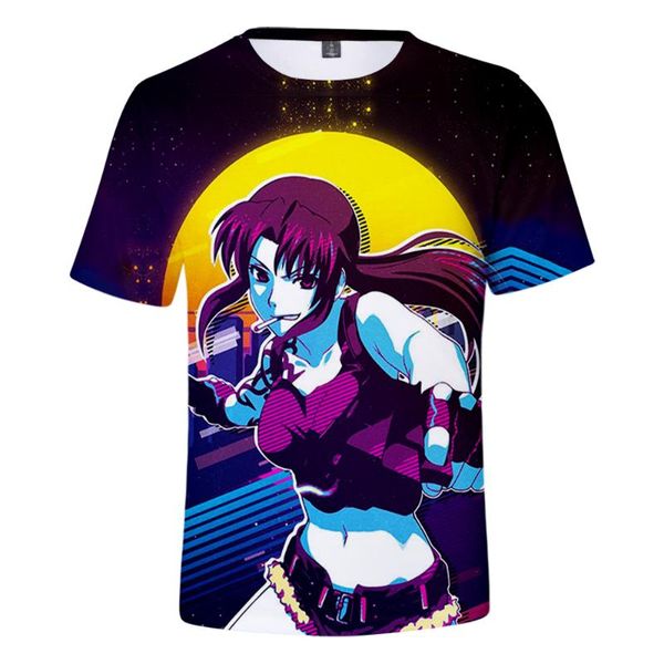 

men's t-shirts black lagoon 3d spring and summer prep style women's street clothes t-shirt youth retro innovation punk, White;black