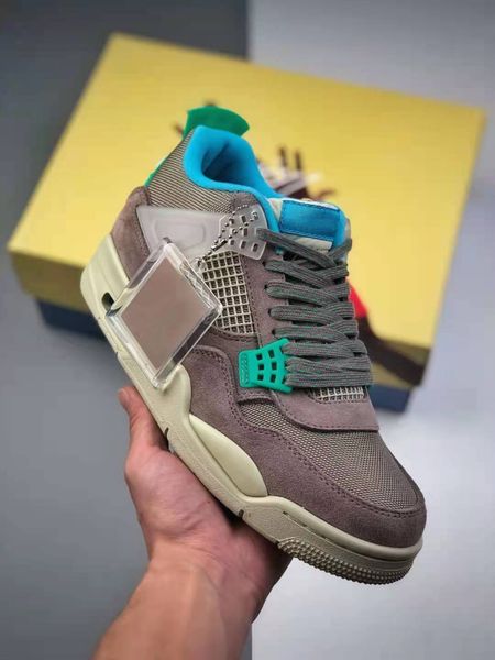 

union x 4 basketball shoes desert moss turquoise dark iris taupe haze blue fury khaki roma green 30th anniversary mens shoe size40-46