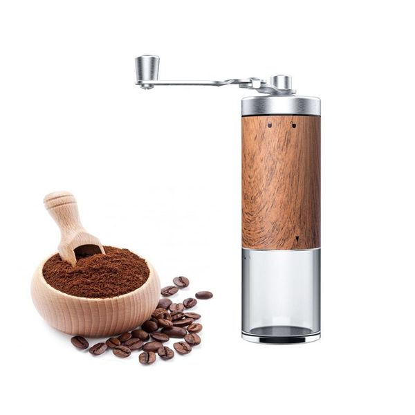 

manual coffee grinders for bean pepper spice mill wood grain stainless steel grinder kitchen decorating tool