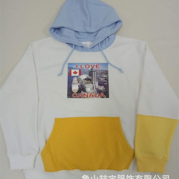 

factory custom 65%polyester 35%cotton pullover hoodie, Black