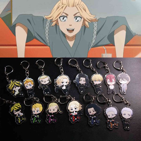 Tokyo Revengers Anime Cosplay Schlüsselbund Manjiro Ken Takemichi Hinata Atsushi Chibi Kawaii Tasche Anhänger Fans Sammlung Requisiten H1126