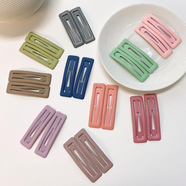 

hair accessories 2021 children cute colors hollow rectangle ornament clips baby girls lovely sweet barrettes hairpins kids, Slivery;white