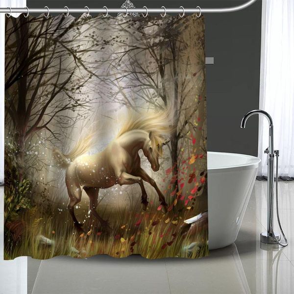 

custom horse shower curtains bath products bathroom decor waterproof polyester with 12 pcs hooks