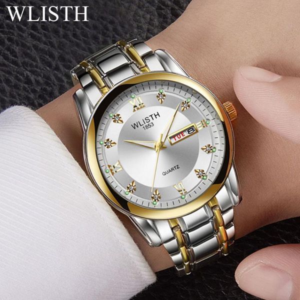 

wristwatches 2021 luxury watches for men military steel strap sport quartz wristwatch male waterproof clock gift man, Slivery;brown