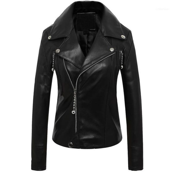 

women's leather & faux 2021 plus size spring real sheep jaacket women quality genuine jacket fashion lady jacket1, Black