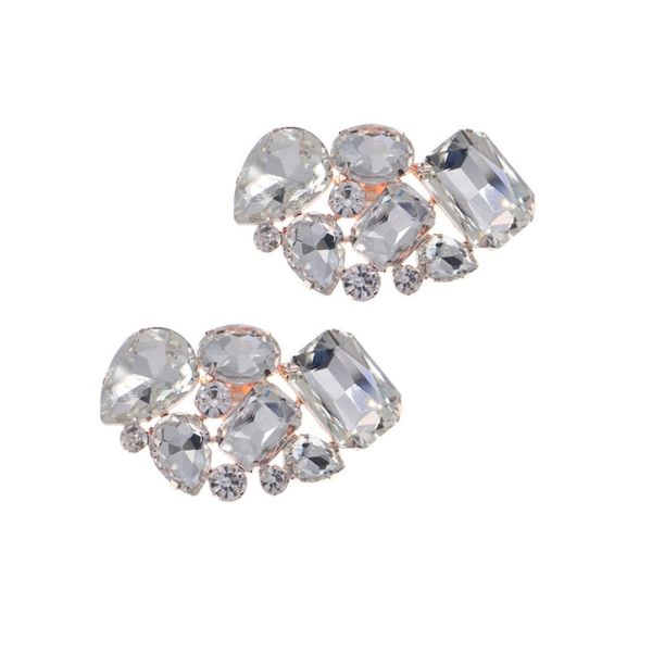 

women girl lady shoes flower charm bridal high-heel pumps accessories crystal diamond shoe clips clog fashion wedding decoration buckle shoe, White;pink