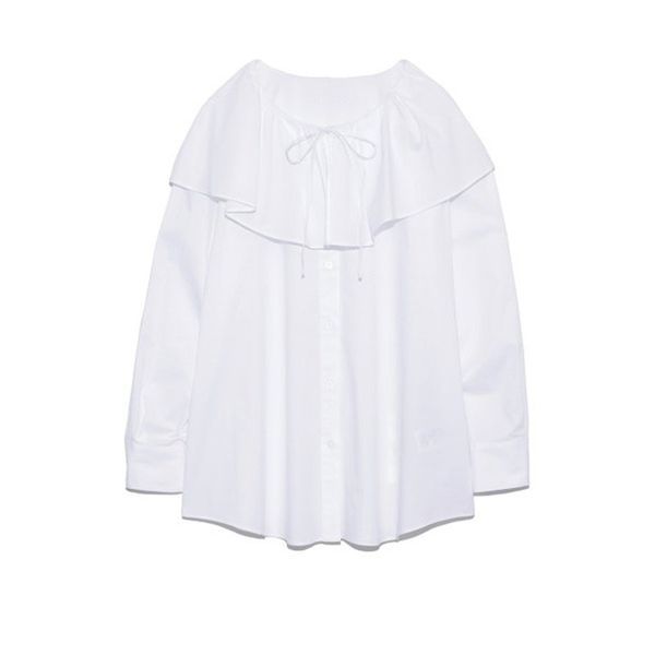 

spring sweet cute big turn-down collar white blouses woman japan style button up shirts simple all-match femme blusas 210514