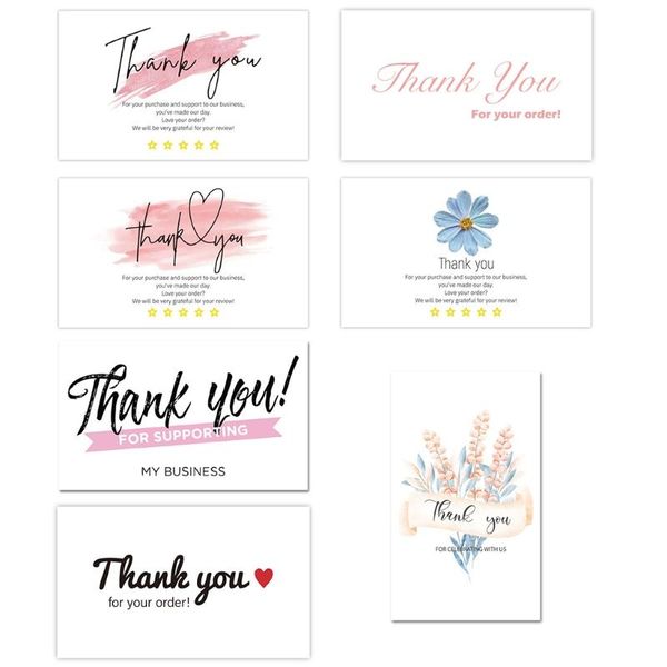 

greeting cards 808b 30pcs thank you card for your order thanks shop