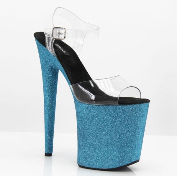 

model pole dancing shoes 20cm platform sky-high heel sandals, Black