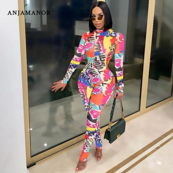 

colorful print long sleeve spandex bodycon jumpsuit going out outifts to the club sporty romper d35-ch29 women's jumpsuits & rompers, Black;white