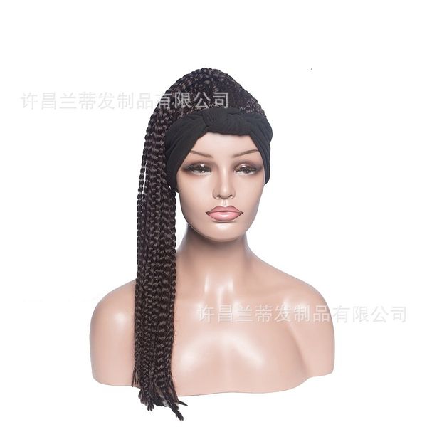 

braid chemical fiber high temperature silk wig headband xuchang, Black;brown
