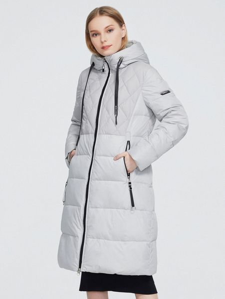 

ziai zip up hooded puffer coat u9de#, Black