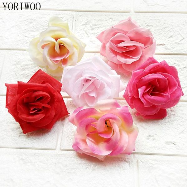 

decorative flowers & wreaths yoriwoo 20pcs silk roses artificial for wedding decoration home fake flower head diy craft wreath scrapbook acc