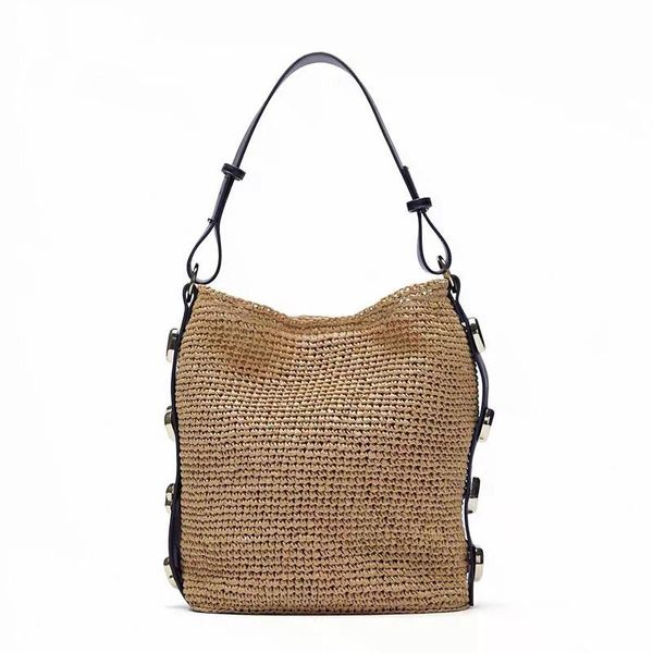 

evening bags 2021 summer design women straw bag ladies shoulder woven female purses and handbags luxury designer