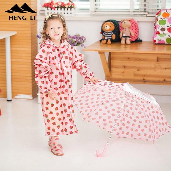 

children raincoat poncho boys and girls kids cute cartoon hooded nylon zipper elastic band waterproof rain jacket gear, Red;brown