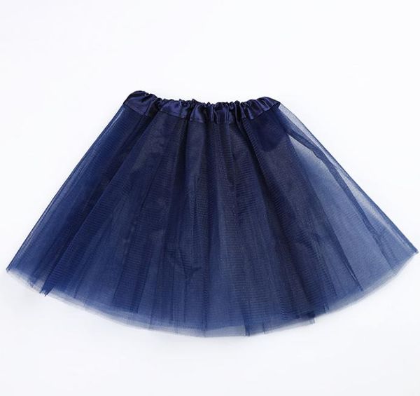 

2021 candy color kids tutus skirt dance dresses soft tutu dress ballet skirt 3layers children pettiskirt clothes 10pcs/lot., Blue