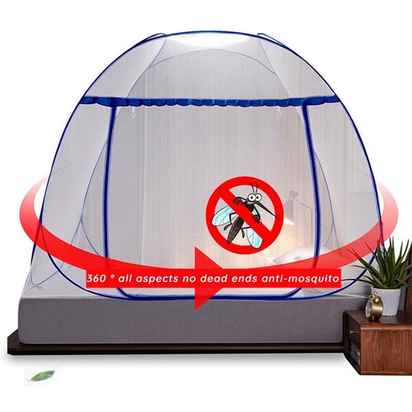 

mosquito net single door for bed yurt installation encryption anti-mosquito with zipper folding netting indoor