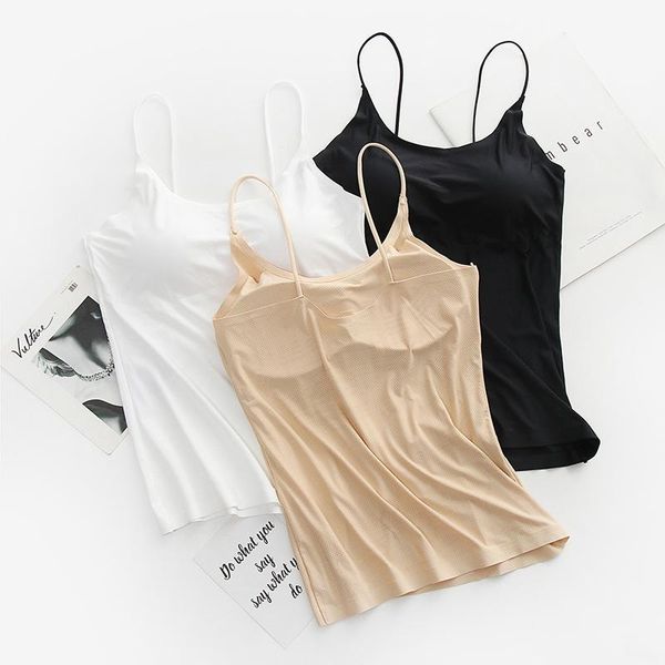 

women's tanks & camis 2021 women push up bra lingerie backless brassiere seamless bralette underwear female ice silk sleeping crop tan, White