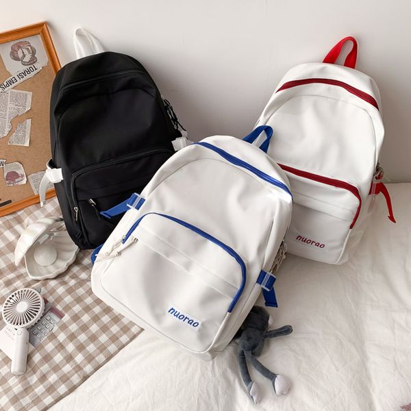 

school bags female 2022 new large capacity leisure canvas backpack