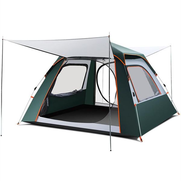 

tents and shelters vinyl sunscreen fully automatic tent 3-4/5-8 person easy setup waterproof camping summer outdoor family travel party