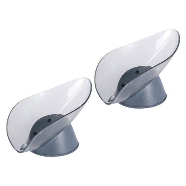 

2pcs punch-soap dish holder bathroom organizer box shelf (blue) dishes