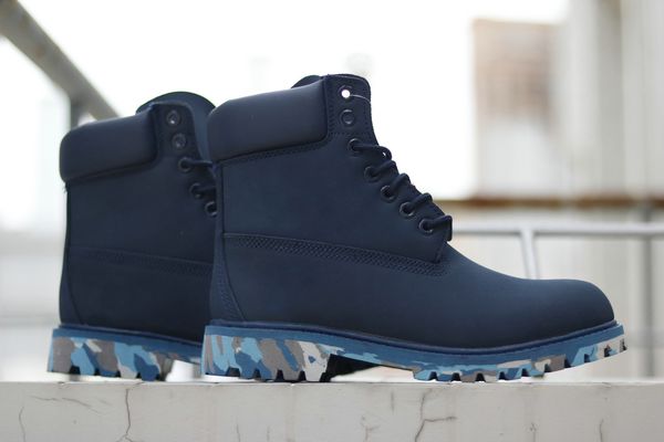 

2022 fashion land boots designer mens womens leather shoes ankle winter boot for cowboy yellow red blue black pink hiking work motorcycle 36