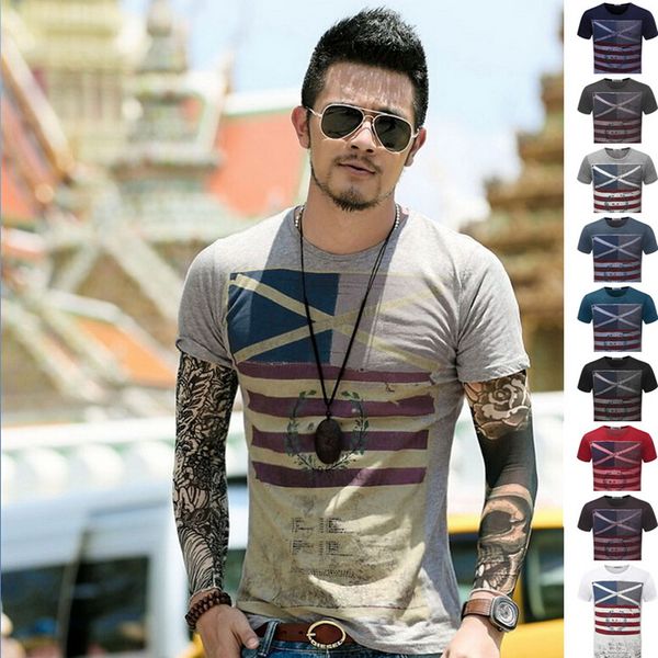 

Fashion Men's Classical T-Shirt Brand New Slim Fit T Shirt Short Sleeve Round Neck Print Tops Men's white t shirts TX82 RF, Dark gray