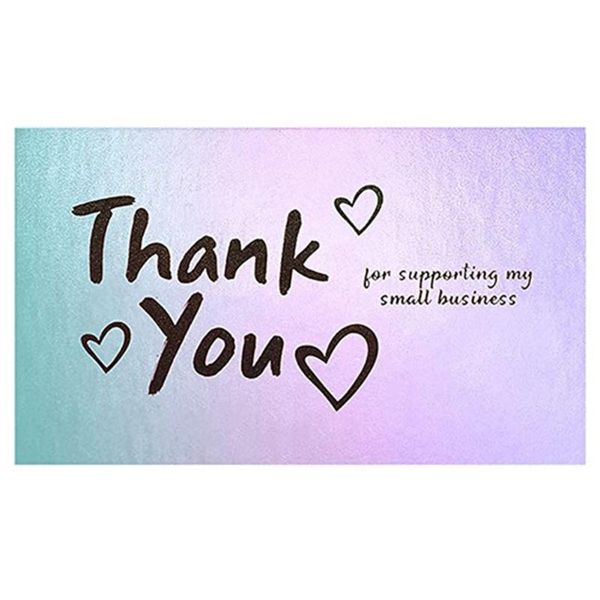 

storage bags 50pcs/pack of 5*9cm -laser thank you card sticker for gift package party wedding wrapping baking small business