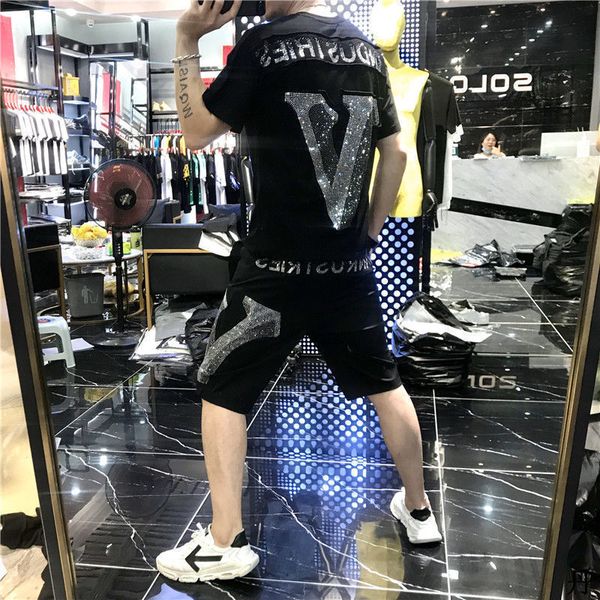 

men's tracksuits silk clothing of ice for men, short-sleeved shorts korean fashion students r9jd, Gray