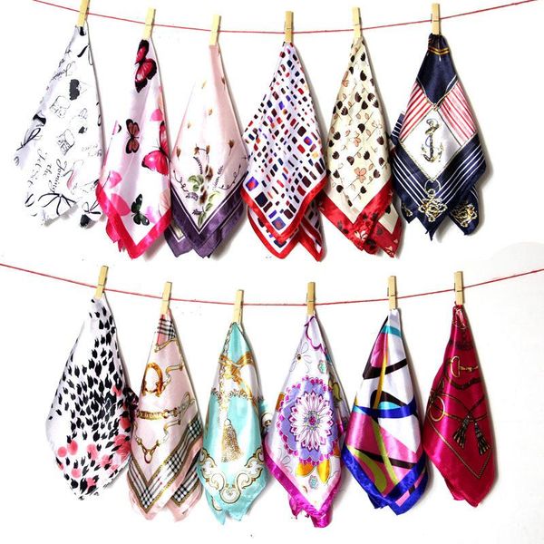 

scarves 50*50cmfashion women square head scarf wraps les printed kerchief ne beautiful shawl comfortable, Blue;gray