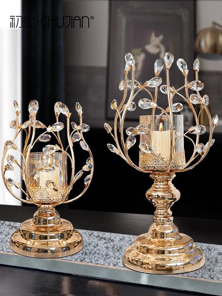 

candle holders luxury modern nordic crystal living room dining table decorations bougeoir home decor bc50zt