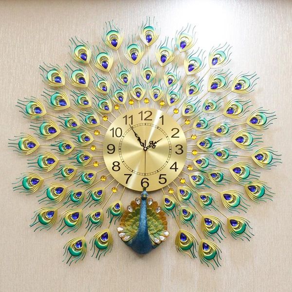 

wall clocks clock peacock home living room simple creative fashion modern personality quartz battery mute