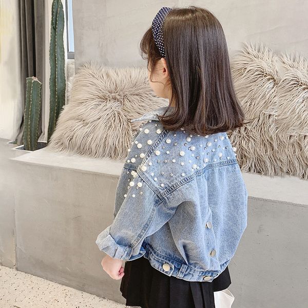 

Cartoon Denim Jacket 2022 Girls Denim Coats New fashion Childrens Spring Autumn coat kids jacket baby coat girls jacket 2-7Yrd, Blue